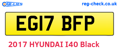 EG17BFP are the vehicle registration plates.