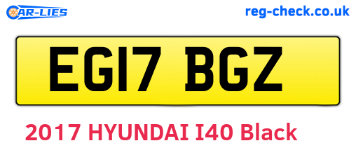 EG17BGZ are the vehicle registration plates.