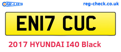 EN17CUC are the vehicle registration plates.
