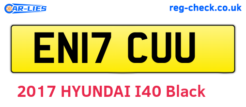 EN17CUU are the vehicle registration plates.