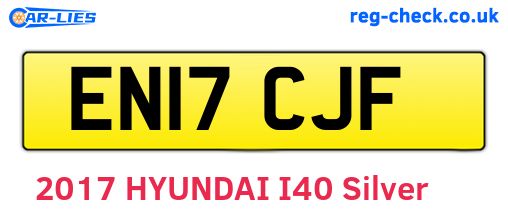 EN17CJF are the vehicle registration plates.
