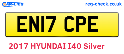 EN17CPE are the vehicle registration plates.