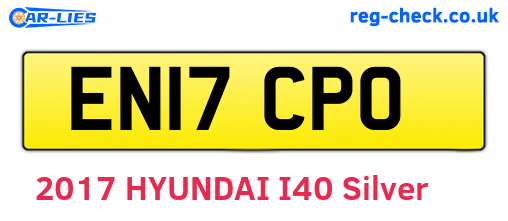 EN17CPO are the vehicle registration plates.