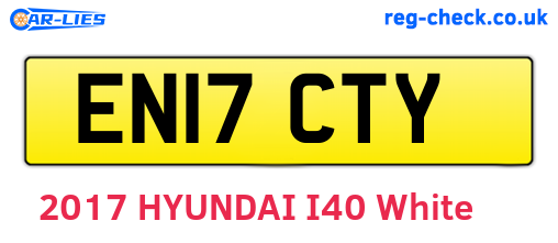 EN17CTY are the vehicle registration plates.