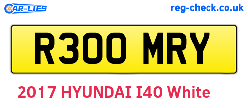 R300MRY are the vehicle registration plates.