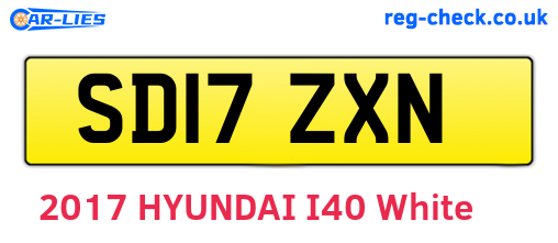 SD17ZXN are the vehicle registration plates.