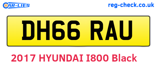 DH66RAU are the vehicle registration plates.