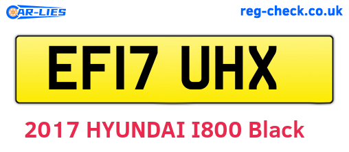 EF17UHX are the vehicle registration plates.