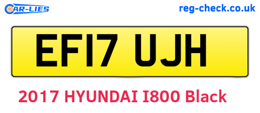 EF17UJH are the vehicle registration plates.