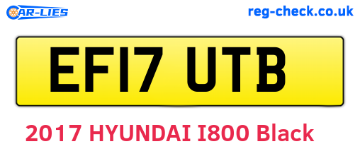 EF17UTB are the vehicle registration plates.