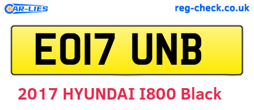 EO17UNB are the vehicle registration plates.