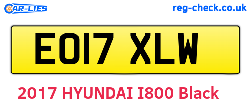 EO17XLW are the vehicle registration plates.