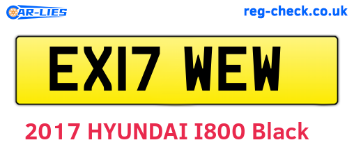 EX17WEW are the vehicle registration plates.
