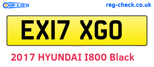 EX17XGO are the vehicle registration plates.