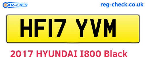 HF17YVM are the vehicle registration plates.