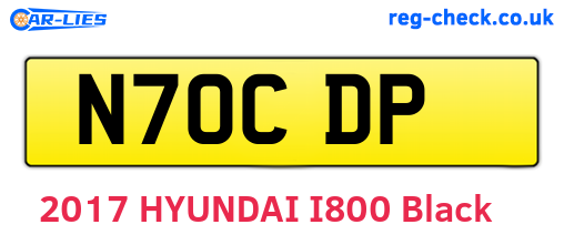 N70CDP are the vehicle registration plates.