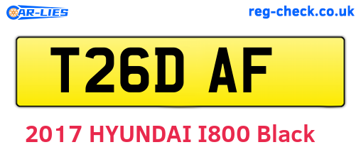 T26DAF are the vehicle registration plates.