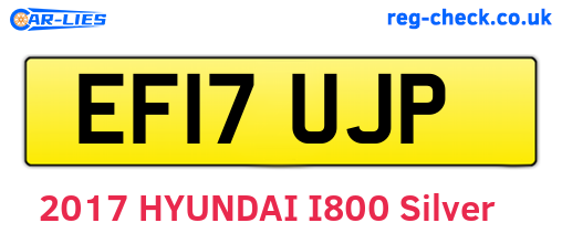 EF17UJP are the vehicle registration plates.