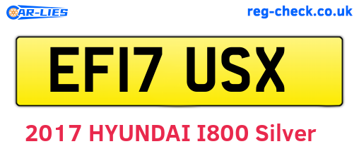 EF17USX are the vehicle registration plates.