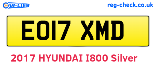 EO17XMD are the vehicle registration plates.