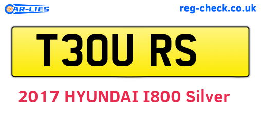 T30URS are the vehicle registration plates.