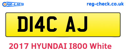 D14CAJ are the vehicle registration plates.