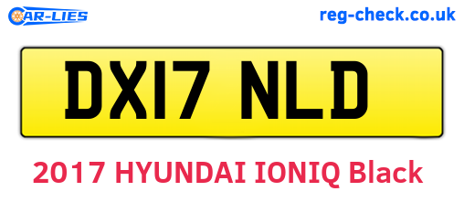 DX17NLD are the vehicle registration plates.