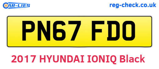 PN67FDO are the vehicle registration plates.