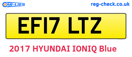 EF17LTZ are the vehicle registration plates.