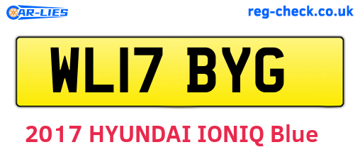 WL17BYG are the vehicle registration plates.