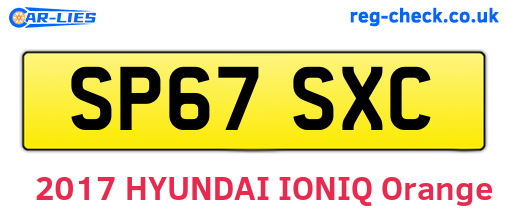 SP67SXC are the vehicle registration plates.
