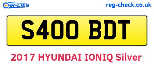 S400BDT are the vehicle registration plates.