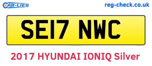 SE17NWC are the vehicle registration plates.