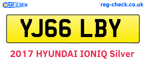YJ66LBY are the vehicle registration plates.