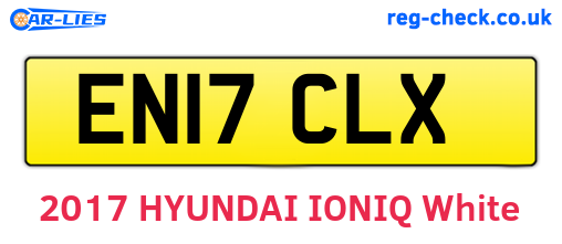 EN17CLX are the vehicle registration plates.