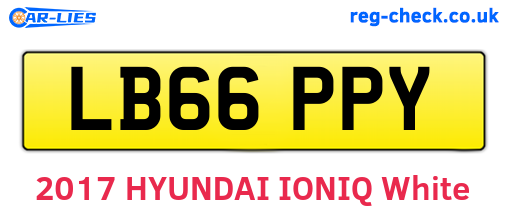 LB66PPY are the vehicle registration plates.