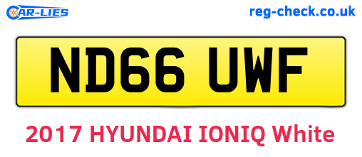 ND66UWF are the vehicle registration plates.