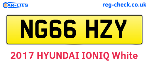 NG66HZY are the vehicle registration plates.