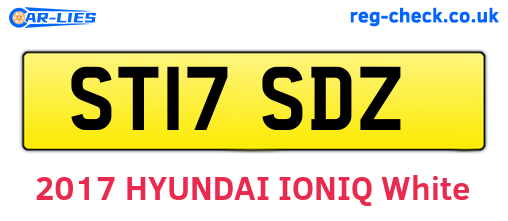 ST17SDZ are the vehicle registration plates.