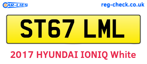 ST67LML are the vehicle registration plates.