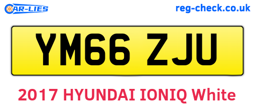 YM66ZJU are the vehicle registration plates.