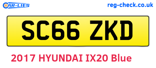 SC66ZKD are the vehicle registration plates.
