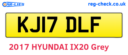 KJ17DLF are the vehicle registration plates.