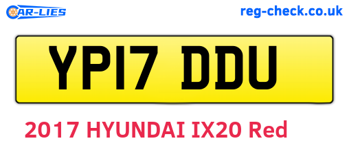 YP17DDU are the vehicle registration plates.