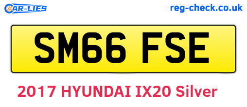 SM66FSE are the vehicle registration plates.