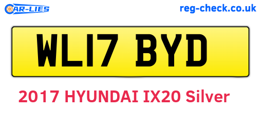 WL17BYD are the vehicle registration plates.