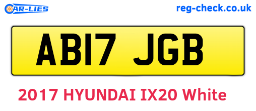 AB17JGB are the vehicle registration plates.