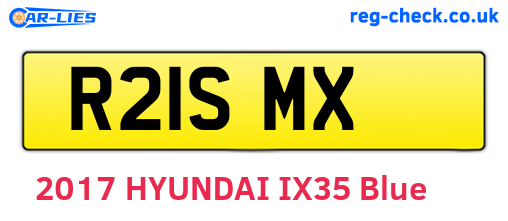 R21SMX are the vehicle registration plates.