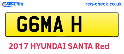 G6MAH are the vehicle registration plates.