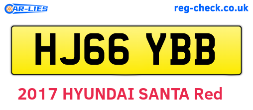 HJ66YBB are the vehicle registration plates.